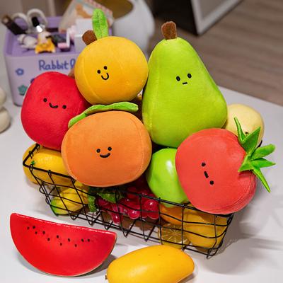 Cartoon Fruit Party Doll Apple Pear Orange Persimmon Doll Cute Home Doll Ornament Plush Pillow