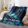1pz Coperta in Flanella con Stampa Warcraft, Alta qualità Confortevole per Tutte le Stagioni, Decorazione per la Casa, Calore e Comfort, Perfetta per Regali di Natale