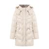 New Hooded Down Jacket Women's Long Winter Plus Size Middle-aged and Elderly Mothers Seam White Duck Down Coat.