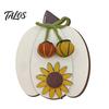 Kitchen Shelf Decor Wooden Fall Harvest Pumpkin Ornaments, Autumn Decorations, Decorative Tabletop Thanksgiving Table Centerpiece for Festival