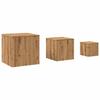 VidaXL Tables d'appoint 3 pcs chêne artisanal bois d'ingénierie, table basse, table de lampe, table d'extrémité, table, 856677
