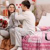 I Love You Gifts Blanket Polyester Throw Romantic Present for Her All Seasons Lightweight Machine Washable(30*40inch)