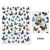 8 PC Holographic 3D Nails Stickers Nail Art Laser Butterfly Sticker Decal Butterflies Manicure Decoration Tool