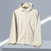 1011 new summer cool ice silk sunscreen clothing women's hooded UV protection sunscreen clothing men's upf10 + skin clothing