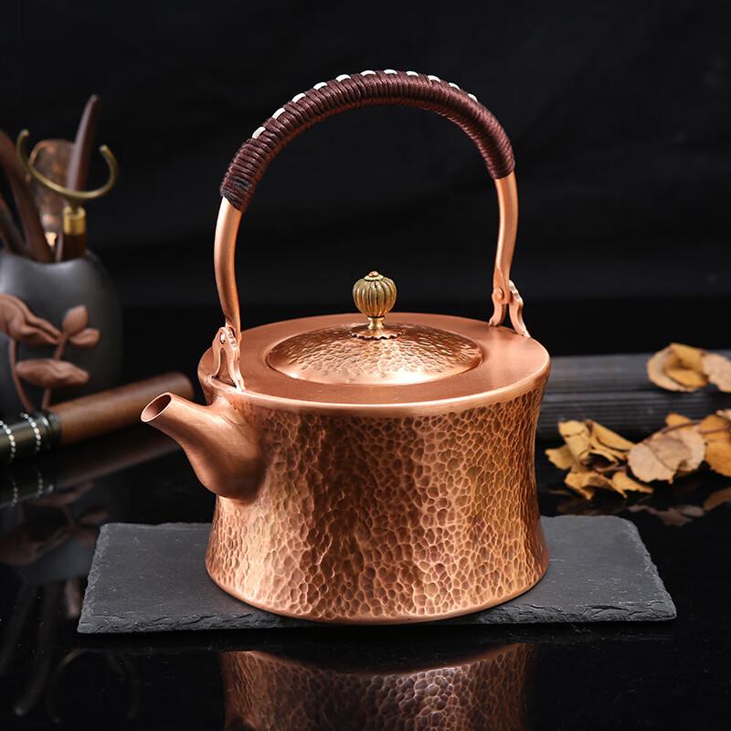 Tibetan Style Hammered Copper Tea Pot