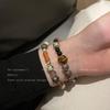 Handmade High-End Retro Tibetan Bead Bracelet with Natural Stone, Chinese Ethnic Style.