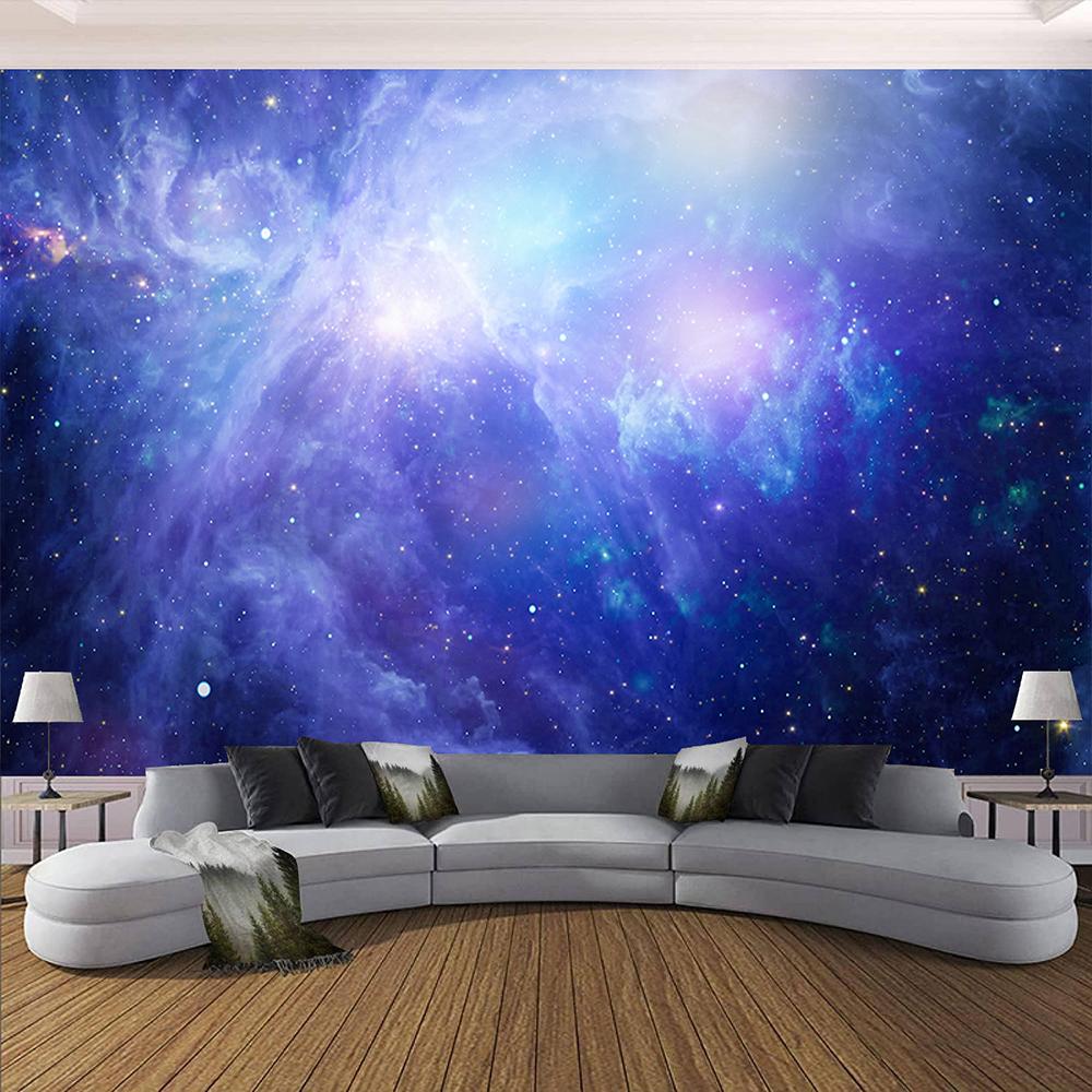 3d Galaxy Wallpapers Stars And Moon Mural Night Sky Wall Mural For Bedroom Living Room Home Decor