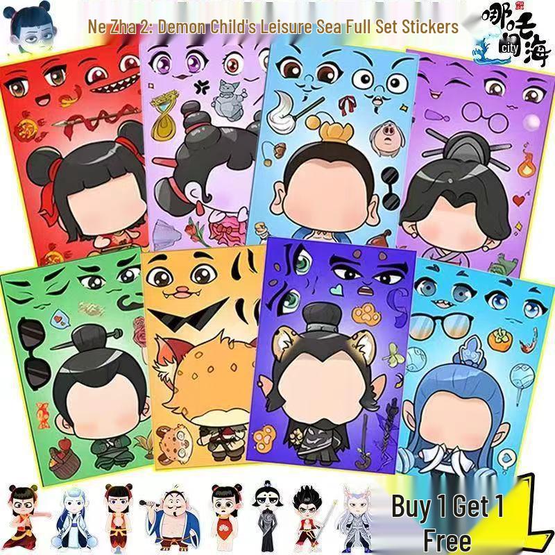 Moe Princess Reusable Dress-Up Stickers for Girls - High-Value Cartoon Playset