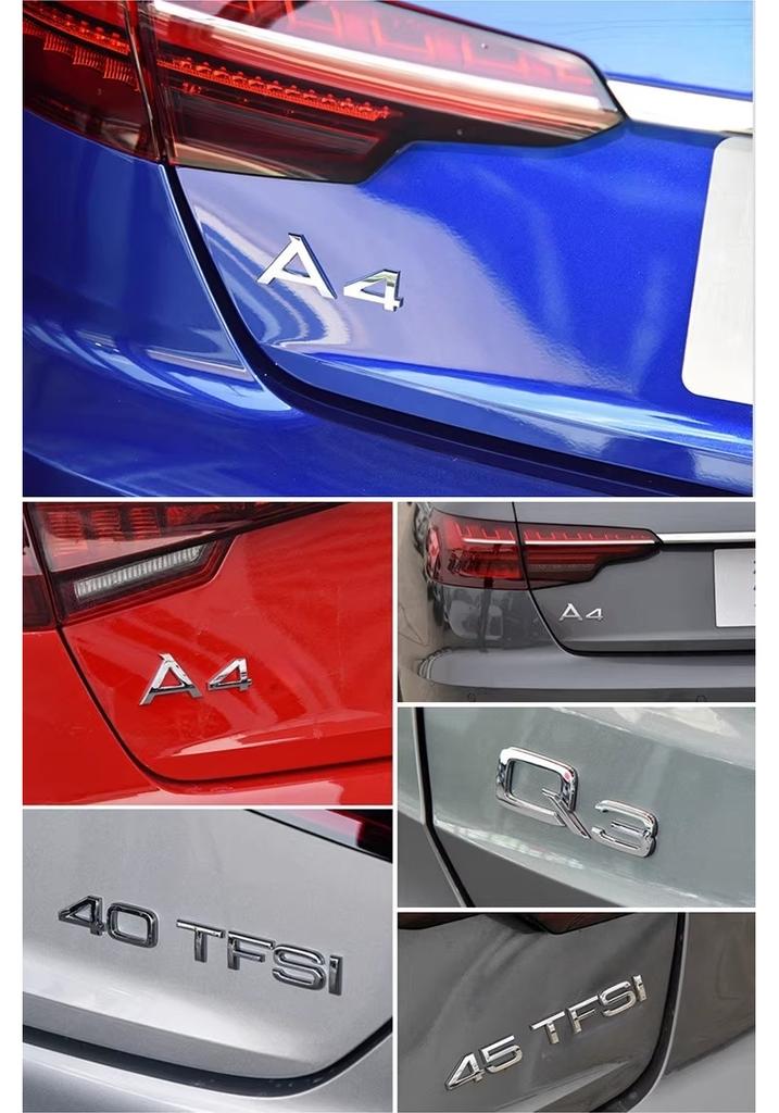 2026 For 4HGUE Q2 Q3 Q4 Q5 Q6 Q7 Q8 Model 1.9 2.0 2.5 3.0 4.0 5.0 TDI 30 35 40 45 50 55 TFSI Version 2.0 3.0T 3D Car Trunk Logo Sticke