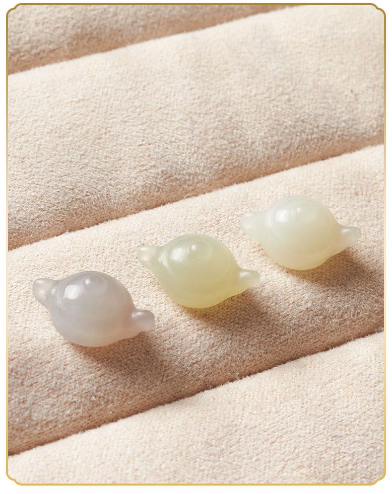 Hetian Jade Mahjong Pot Pendant for DIY Bracelet Beading