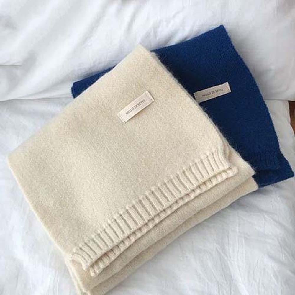 Solid Color Long Thickened Neckscarf Cold-proof Winter Warmer Scarf  Women