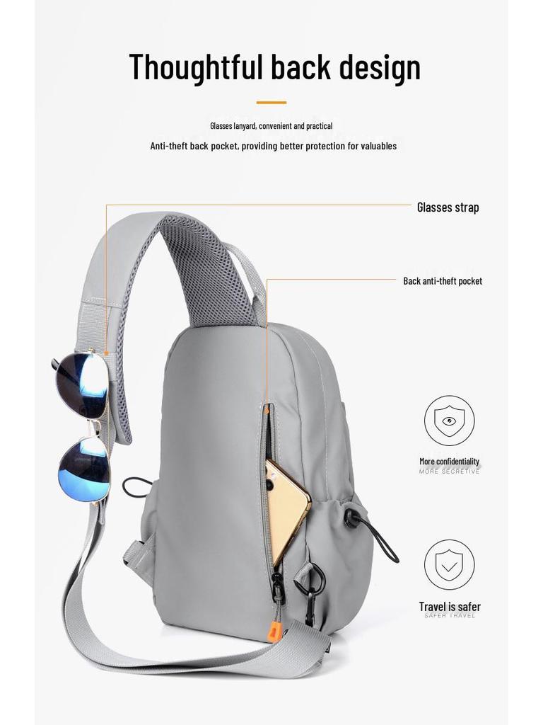 Cross-border Men's Multifunctional Chest Bag - Large Capacity Travel Backpack and Crossbody Shoulder Bag