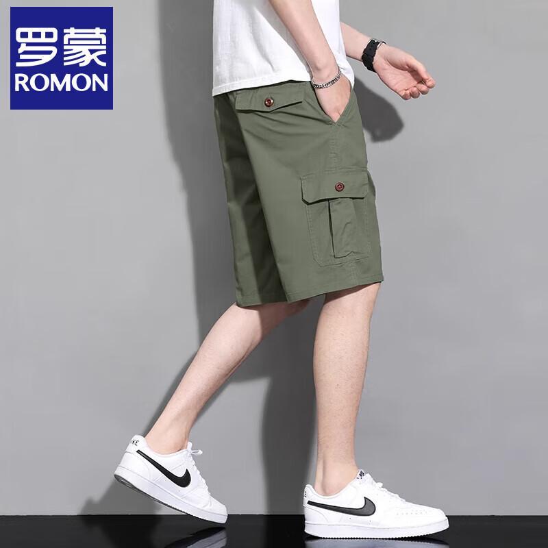 Romou Men's American Workwear Casual Cotton Shorts