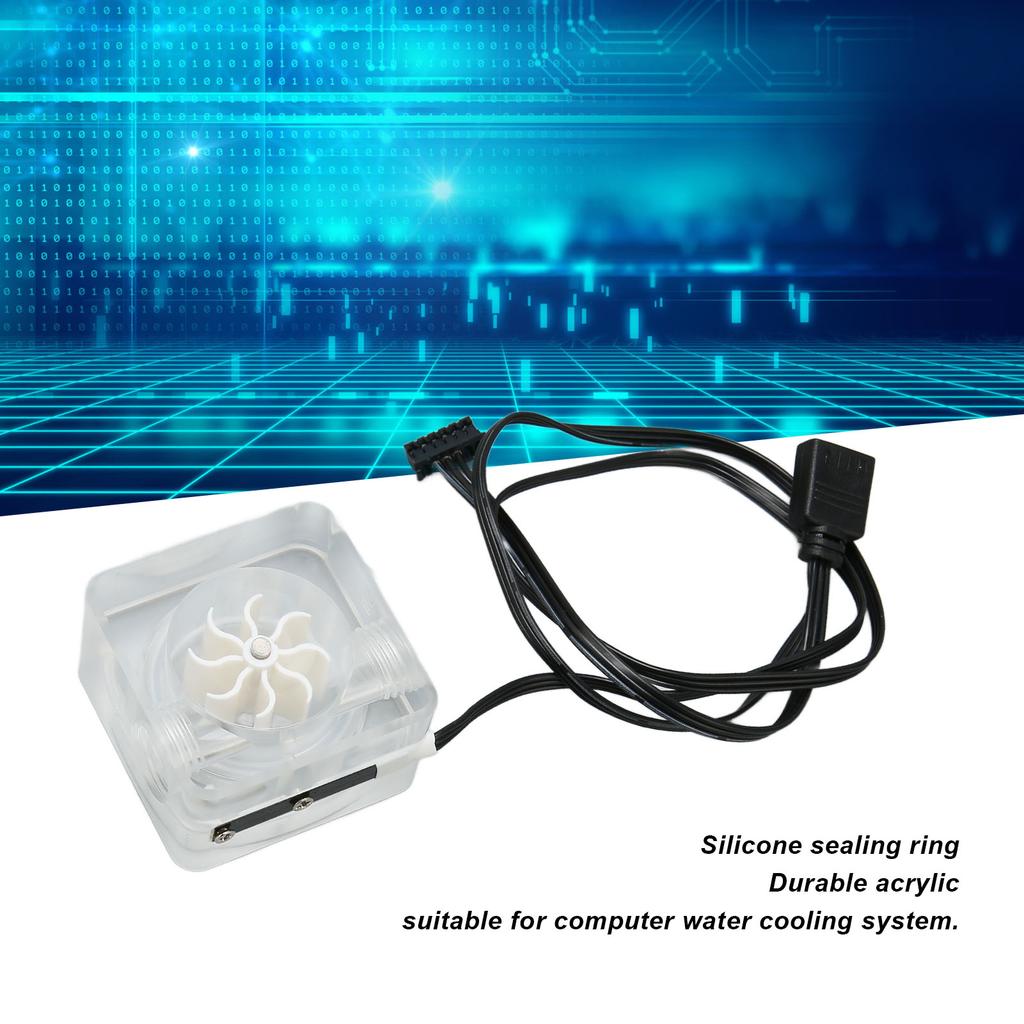 Water Cooling   Meter G1Celsius4 Thread 8 Impeller 3 Way   Acrylic Revolving Speed Meter for Computer