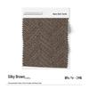 Ruyue Italian Minimalist Fishbone Pattern Cotton Linen Blackout Curtains In Milk Tea Color for Bedroom & Living Room