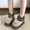 Cute warm thick-soled snow boots women's autumn and winter new fashionable and comfortable versatile velvet short boots