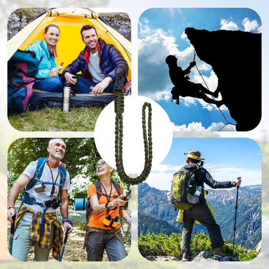 Portable Braided Lanyard for Outdoor Activities Heavy Duty Paracords Lanyard with Buckle Strong