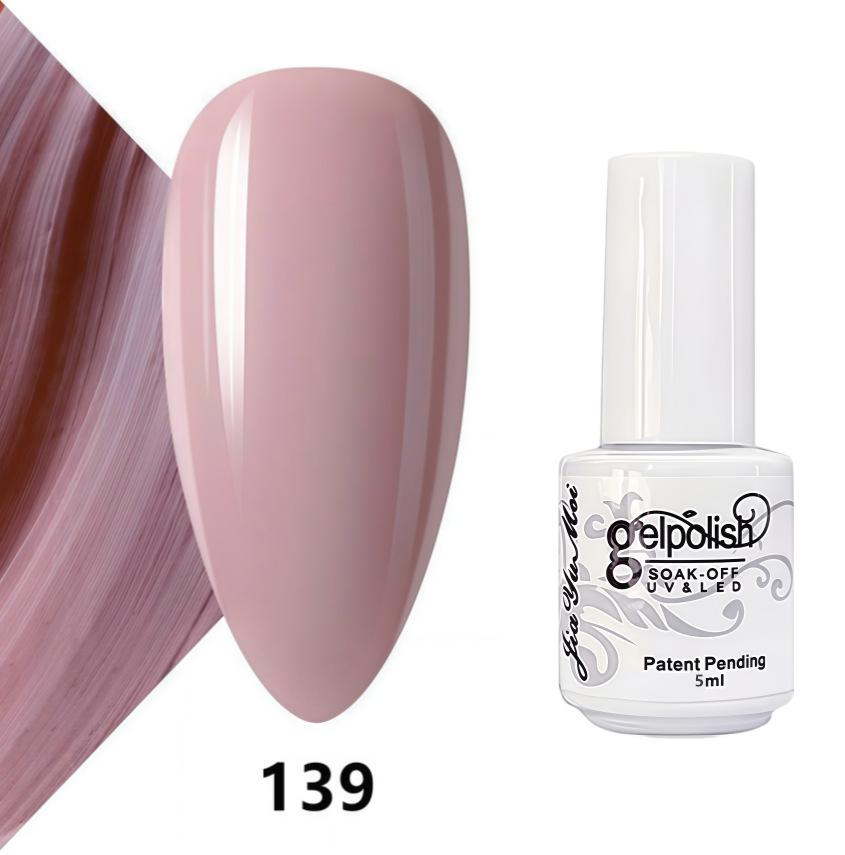 GELPOLISH Nail Art Set: Base, Top Coat, Transparent & White Gel Polishes