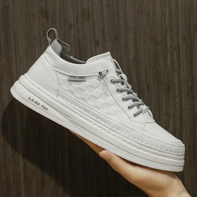 

Little white shoes men s 2024 new sports and leisure breathable one-pedal leather shoes winter trend high-end versatile board shoes 44