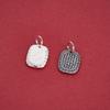 S925 Sterling Silver Heart Sutra Charm Pendant for DIY Beading and Wenwan Buddhist Beads.