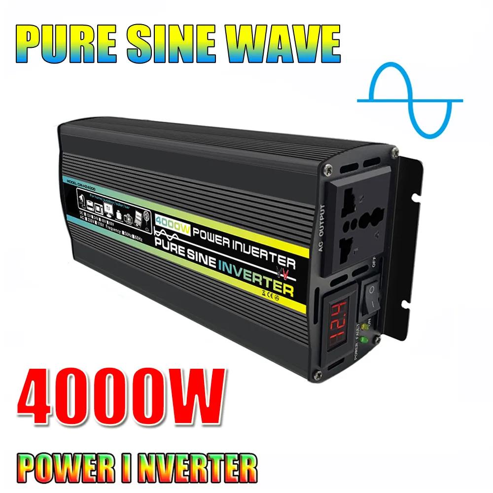 Pure Sine Wave Inverter DC 12V To AC 220V 50Hz 8000W 6000W 4000W 3000W Voltage Transformer Power Converter Solar Car Inverter