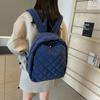 Simple Down Cotton Padded Large Capacity Backpack Lightweight Solid Color Schoolbag Puffy Quilted Shoulder Bags for Students