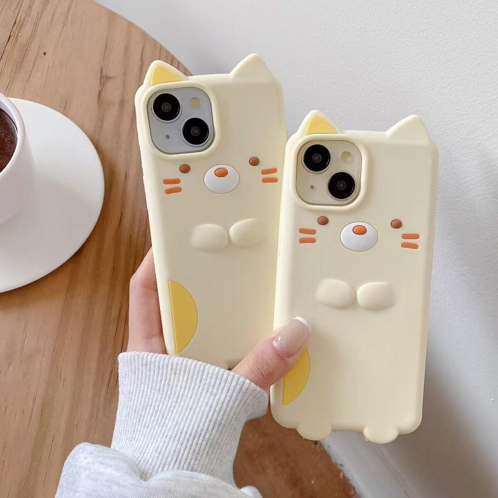 3D Cute Cartoon Animal Soft Silicone Case for IPhone 16 15 14 13 12 Pro Max 16Pro IPhone16 I Phone I16 Kawaii Women Girls Cover