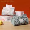 1PC Leather Tissue Box For Home Living Room Decoration Car Tissue Box Bedroom Kitchen Desktop Light Luxury Napkin Holder