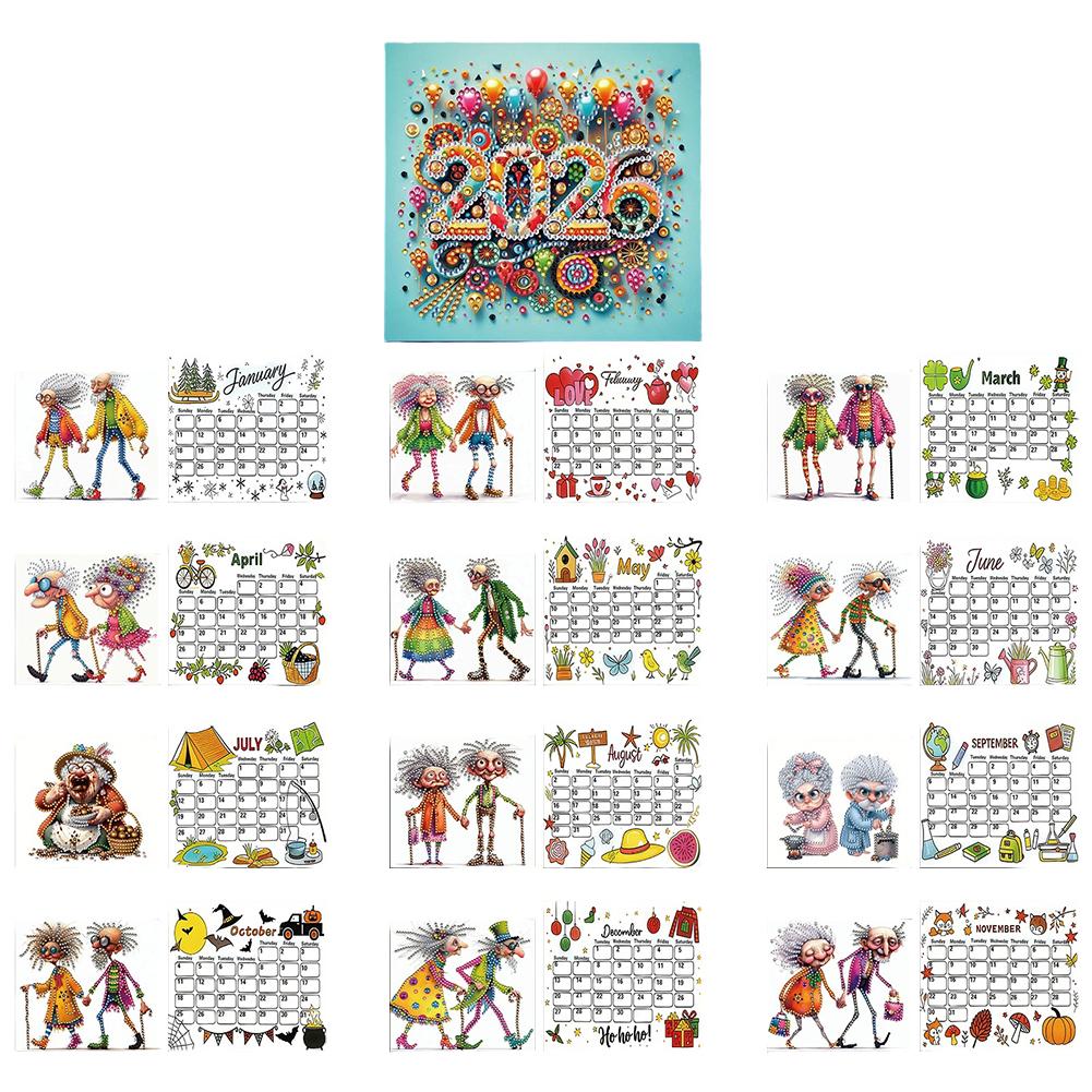 

5D/DIY Календарь Алмазная Живопись Набор Календарь Алмазные Украшения Календарь Кристальная Живопись Настольные Календари Набор Подарок для Друзей