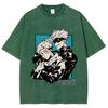 Anime Jujutsu Kaisen  Satoru Gojo And Itadori Yuji Print T Shirt Men Women Y2k T-shirts Washed Cotton Tee Harajuku Male Tshirt