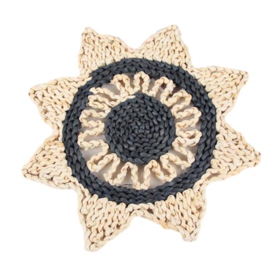 Многоразовая подставка под тарелку, термостойкая изоляционная салфетка, японская ручная работа, форма цветка, кукурузная шелуха, настольная салфетка для обеденного стола, нескользящая, пятноустойчивая подставка под стакан One Size E