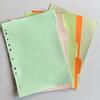 Paper Color Isolation Paper Punch File Folder Inner Page Paper Ear Wrapping Paper Lever Arch File Paper File Index Loose-Leaf Pp12 Color Page Paper