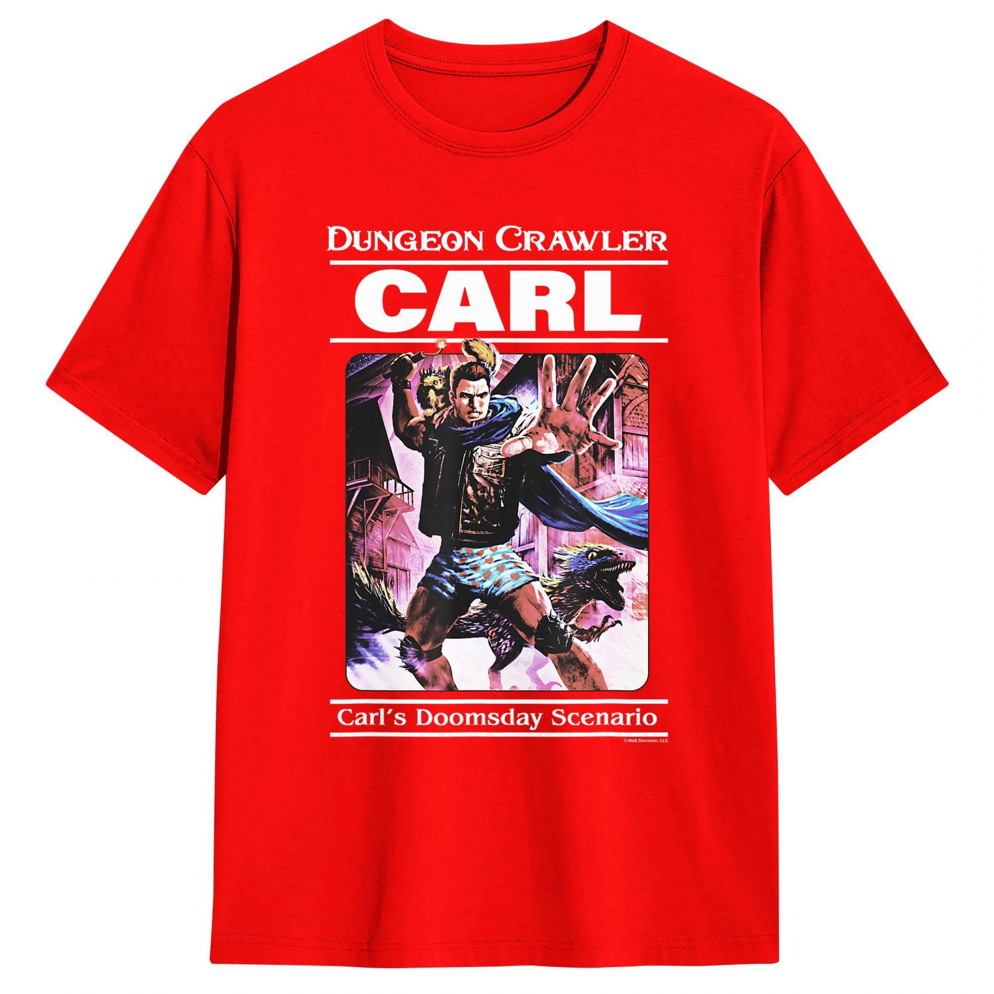 Vintage TShirt Vintage Paperback Illustration Book Dungeon Crawler Carl Cotton TShirts Fashion Tshirt Summer Awesome Clothing S