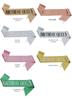 European & American Glitter Princess Birthday Sash for Girls