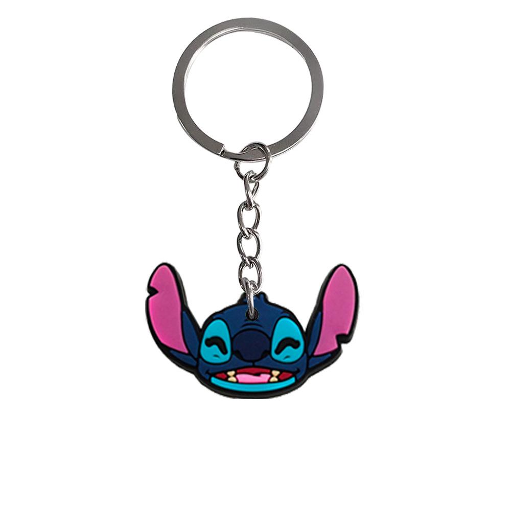12PCS Stitch Christmas Keychain Set: DIY Backpack Pendant, Soft PVC Rubber