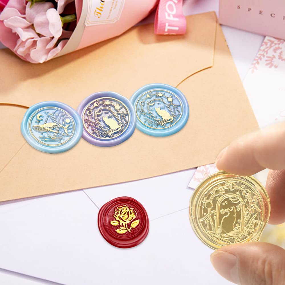Sealing Wax Stamp Set - Sealing Stamp, Gift, Invitation, Wedding, Anniversary, Birthday, Celebration, Letter, Seal, Envelope, Gift Box (All In One Ful