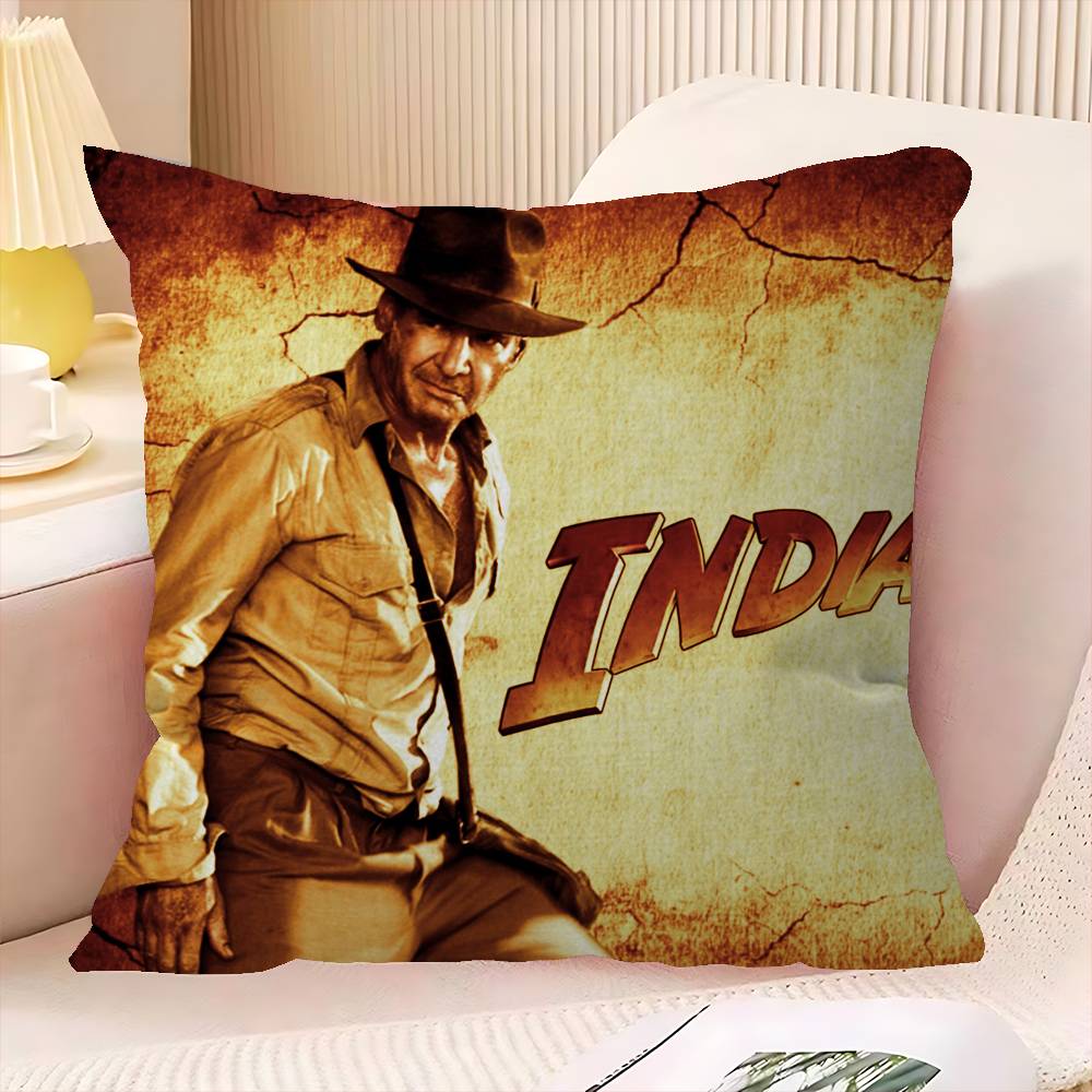Action Adventure Film I-Indiana J-Jones Cushion Cover Car Throw Pillow Case For Sofa Car Christmas Gift 40X40Cm 45X45Cm