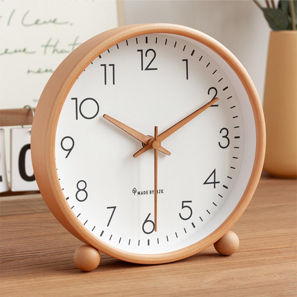 High-end Wooden Desk Clock 8/10 Inch Solid Wood Table/Wall Clock for Home Decor Study Room Living Room Office Desk /Wall Clock