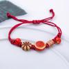 Vintage Star Ceramic Braided Rope Bracelets For Women Girls Sweet Bohemian Style Adjustable Bangles Jewelry Accessories Gifts