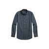 Polo FW22 Logo Embroidered Plaid Single-Breasted Long Sleeve Shirt Men Shirts Dark-Green MNPOWOV16822441-999