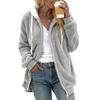 Sherpa Jacket for Women Winter Fuzzy Zip Up Fleece Sweatshirt Casual Warm Drawstring Hooded