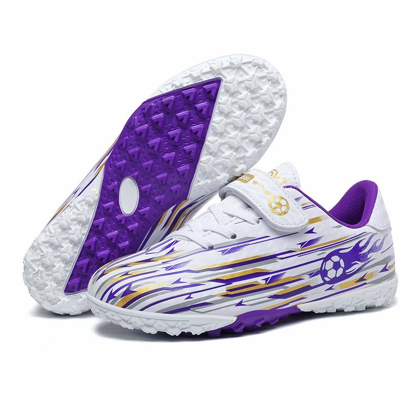 Velcro Children's Football Shoes Teens TF Shattered Nails AG Spikes Competition Training Sneakers