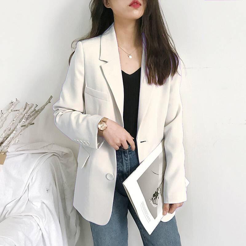 2026 Spring Autumn Women Oversized Blazer, Korean British Style Casual Loose Fashion Trendy Office Suit Jacket