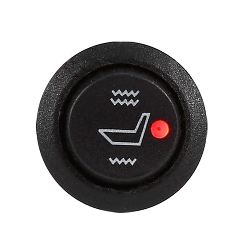 Car Interior Seat Heating Switch 3-Pin Circular Heating Rocker Arm Off Control Universal Replacement Part