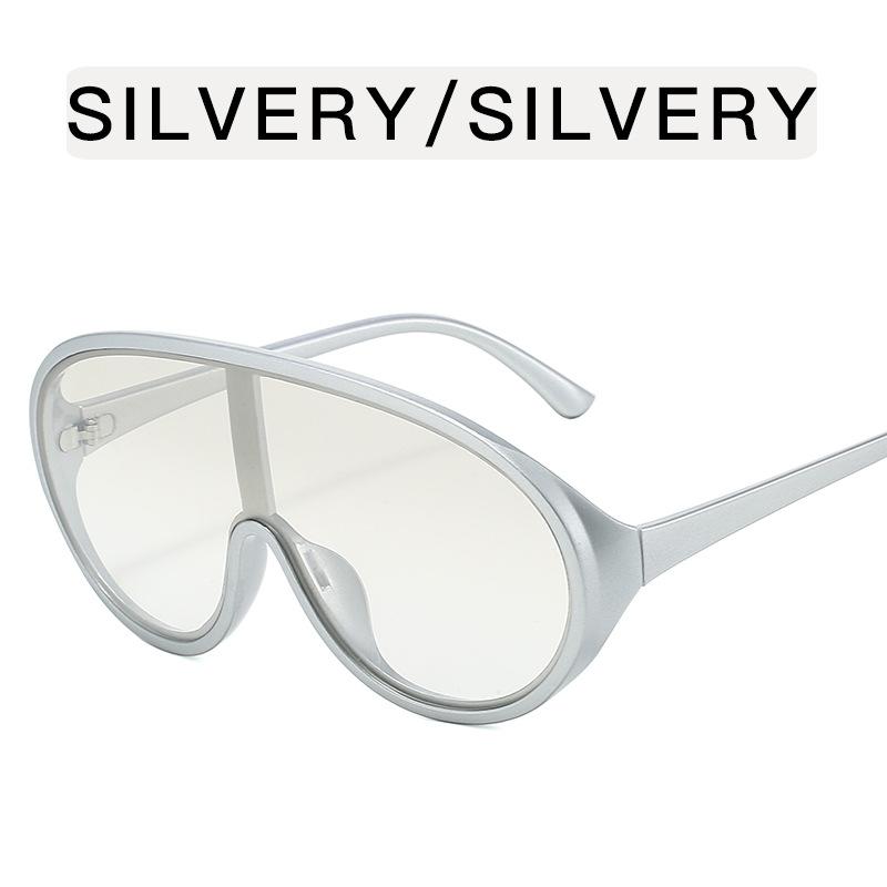 Big-frame Toad Conjoined Sunglasses Female Cross-border Ins Fashion Exaggerated Glasses Personality Pilot Sunglasses Tide