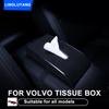 Für Volvo XC60 XC90 S90 V90 S60 V60 XC40 V40 S40 S80 V50 V70 XC70 C30 Auto-Taschentuchbox Wildlederleder + ABS Autozubehör