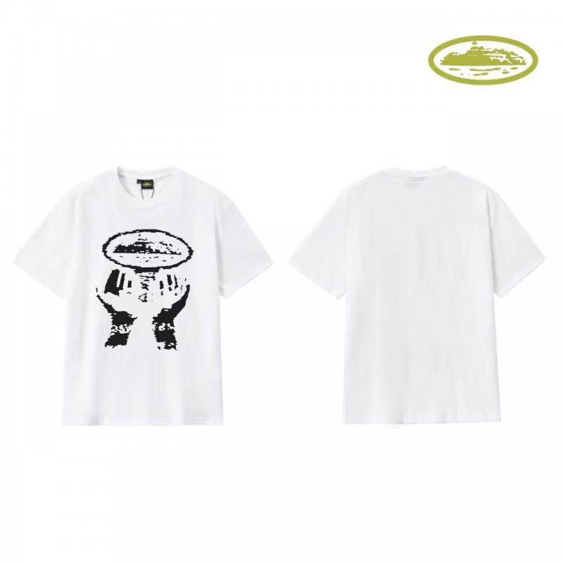 CORT Alcatraz Basic Short Sleeve T-Shirt Phantom Letter Print Couple Streetwear Teens