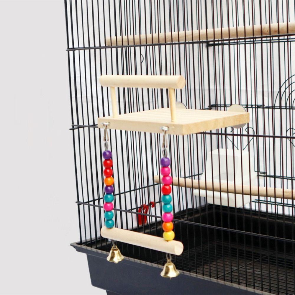resistant with Color Beads Bird Chew Toy Bird Swing Toy Parrot Perch Stand Parrot Climbing Rack