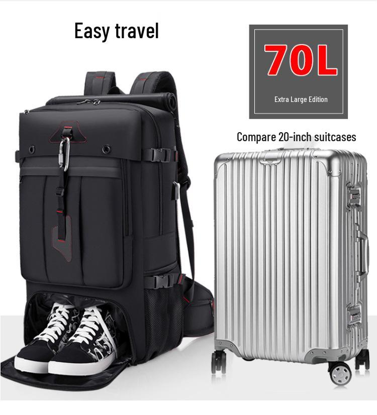 Men's Waterproof Large Capacity Outdoor Mountaineering and Travel Backpack - Multifunctional Double Shoulder Bag