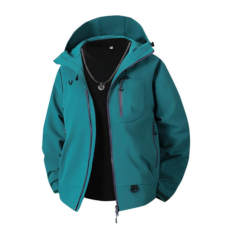 Spring and Autumn Couple Three-Defense Outdoor Mountaineering Jacket Men's Loose Casual Hooded Top